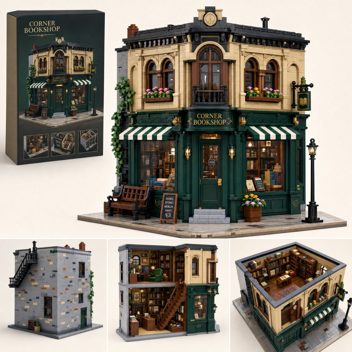 Corner Bookshop brick set