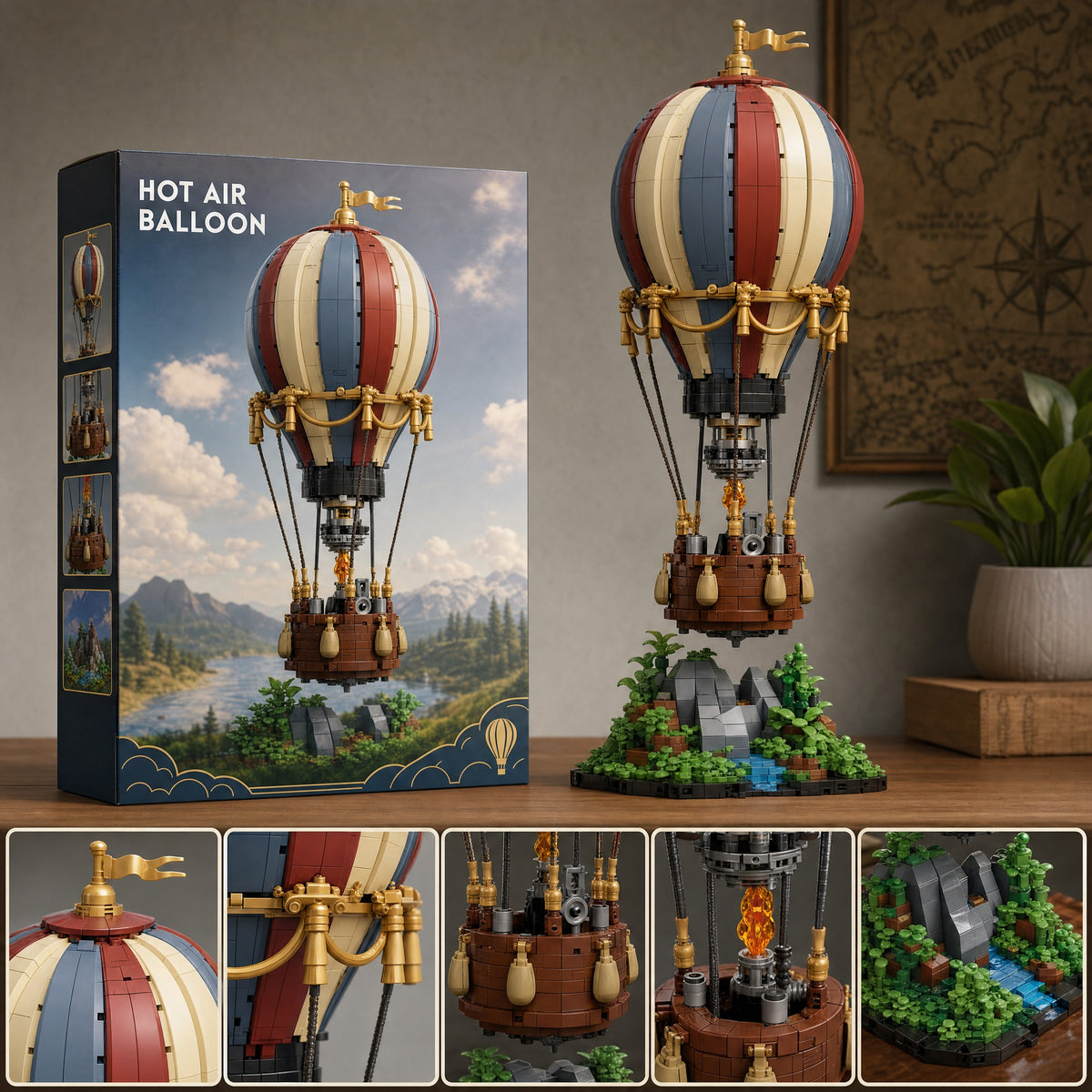 Hot Air Balloon brick set