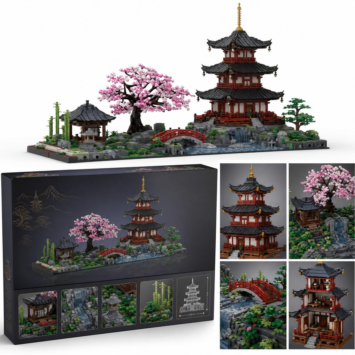 Japanese Pagoda & Garden brick set