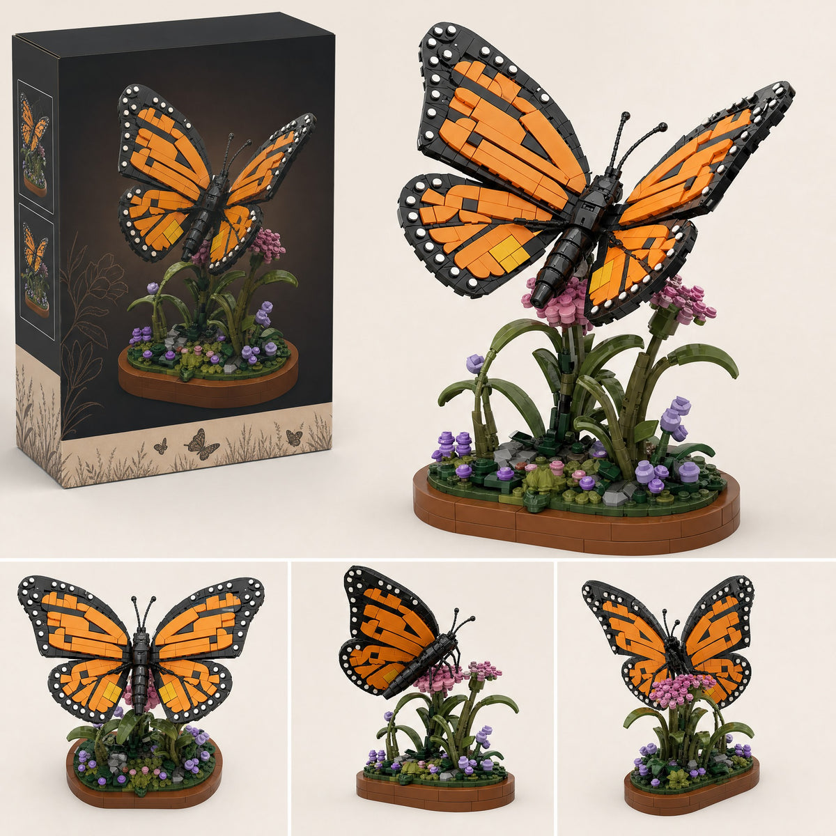 Monarch Butterfly brick set