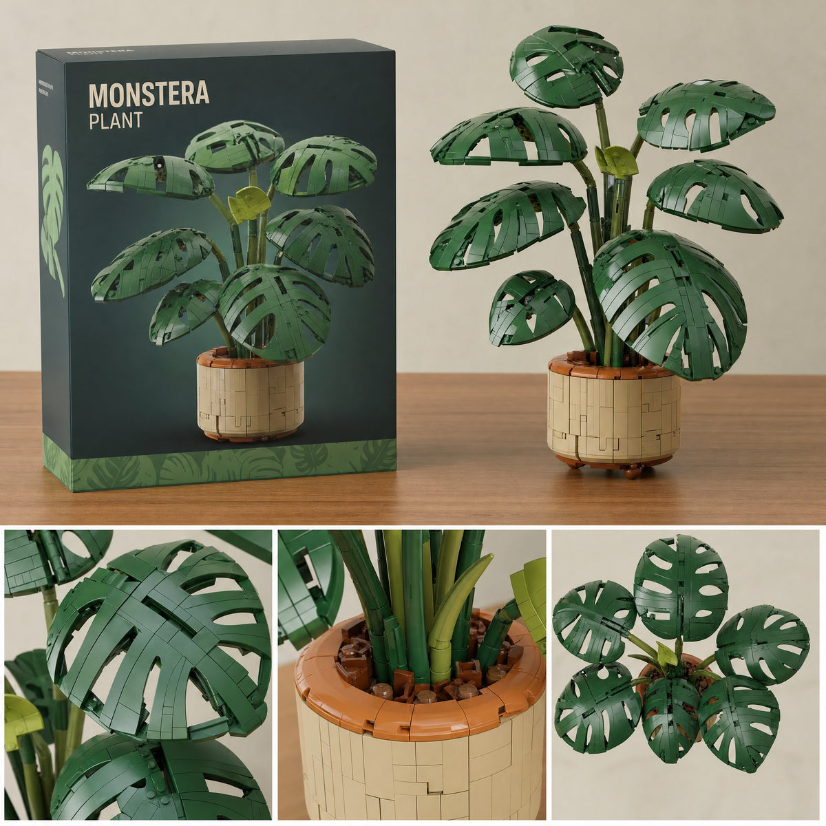 Monstera Plant brick set